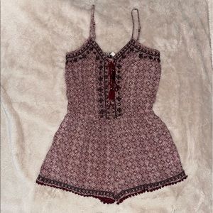 American Eagle Boho Tassel Romper- Size S